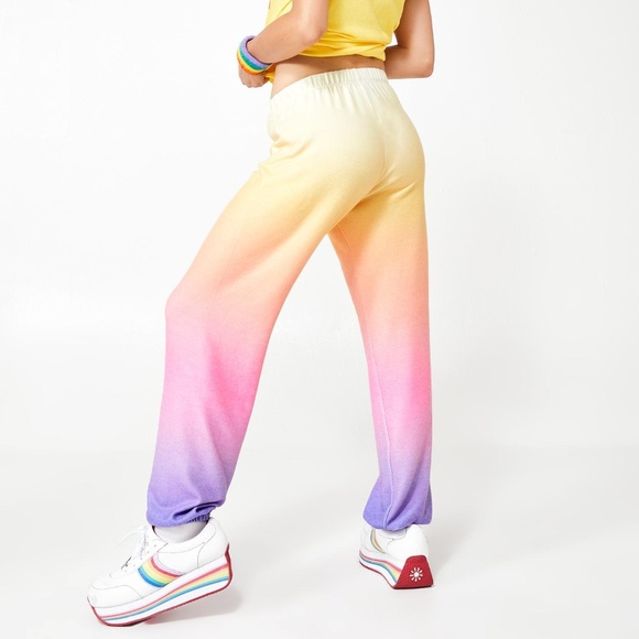 Wildfox Pants - NWT Wildfox Ocean Sunset Ombre Rainbow Sweatpants